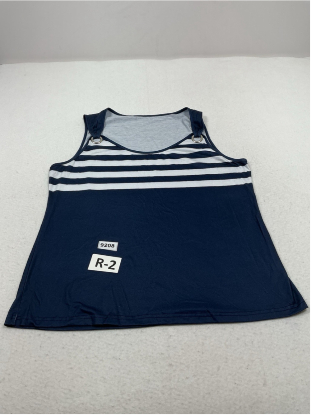 Womans Excellent Tank Top XXL Blue White
